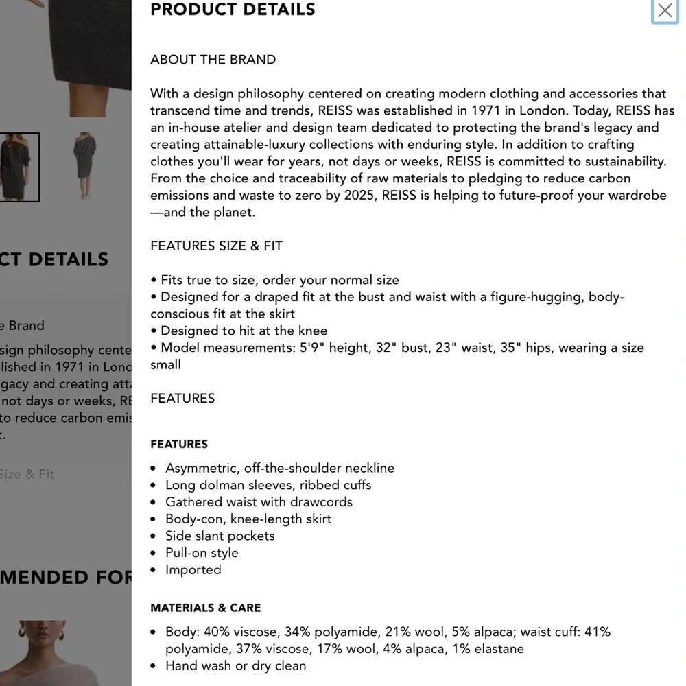 Reiss Off The Shoulder Draped Knot Dress